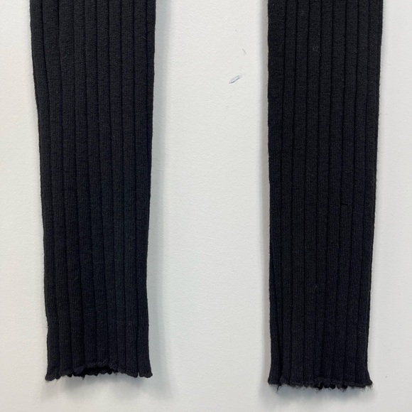 BASERANGE Black Adler Lounge Pants Ribbed Merino Wool Knit High Waisted Rise L - Picture 8 of 15